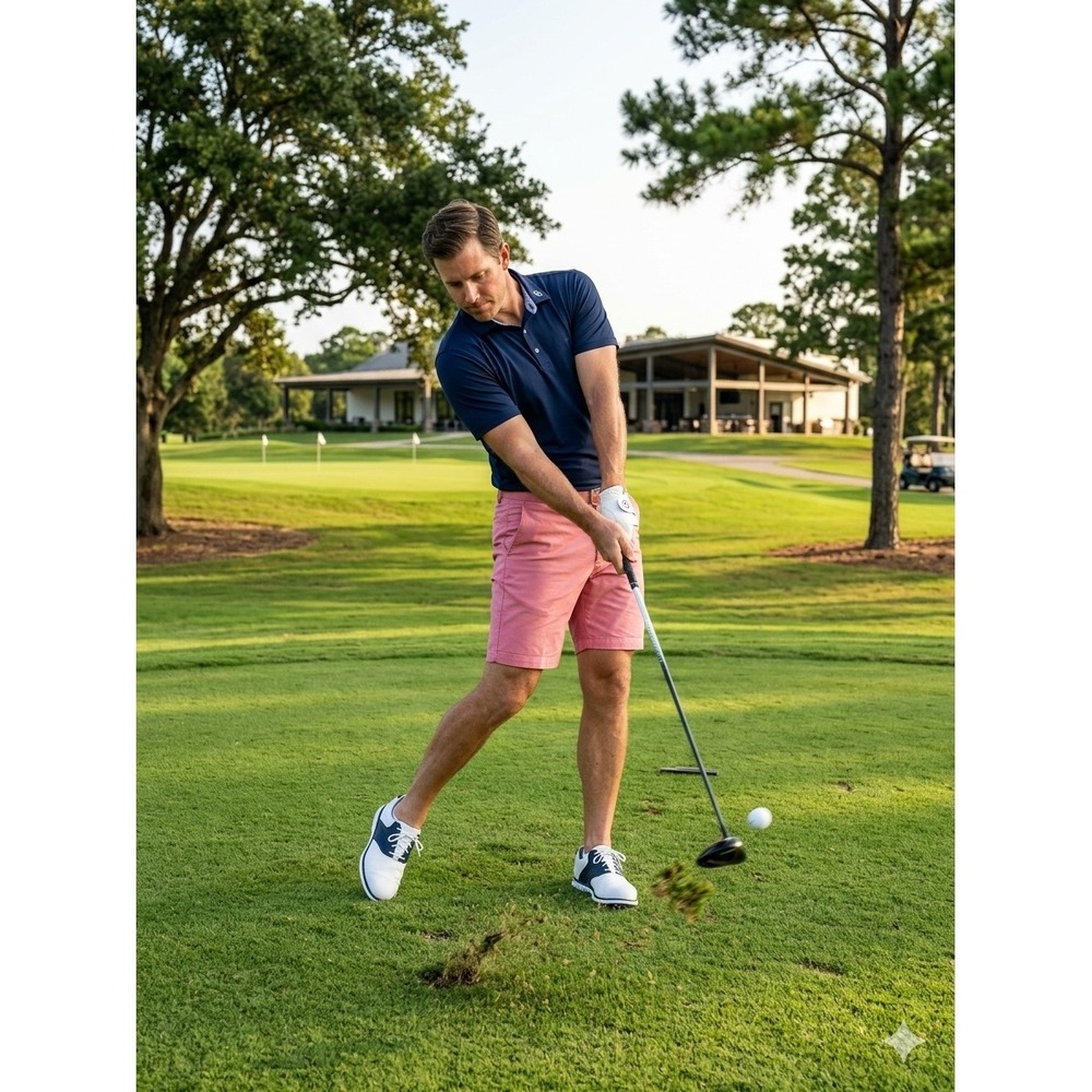 Peter Millar Crown Sport Pink Performance Golf Shorts Mens 35 Stretch Flat Front